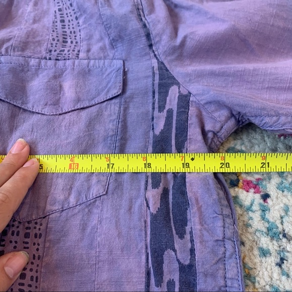 The Territory Ahead | New Purple Dyed Aztec Button Down Top - Picture 7 of 12